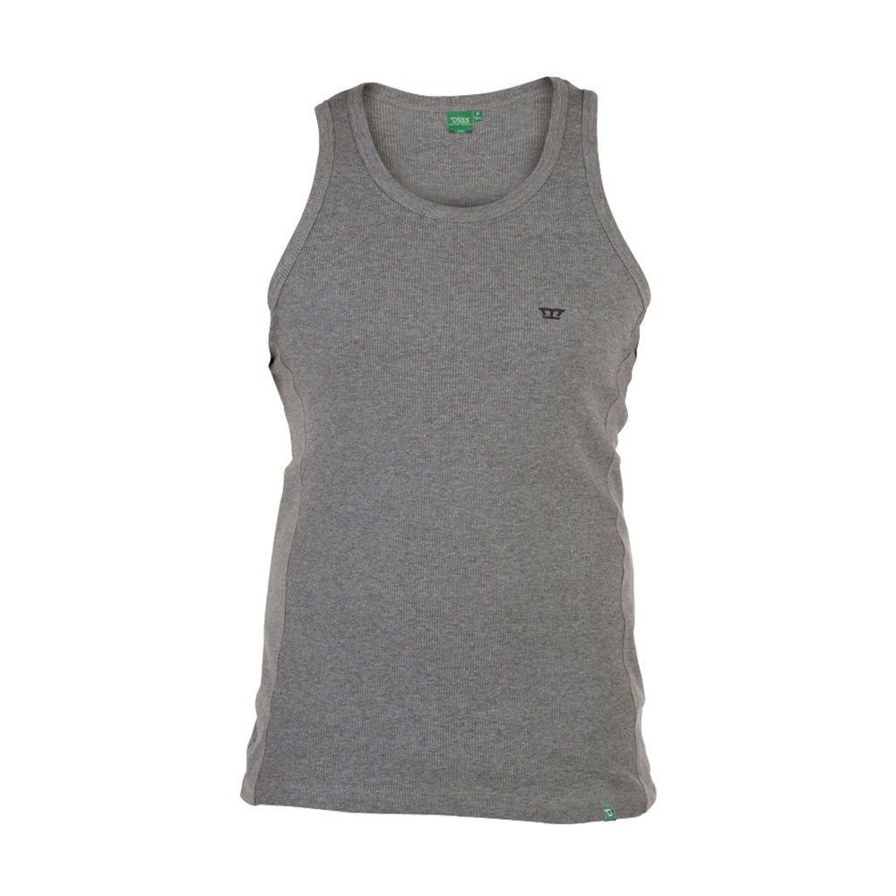D555 Mens Columbus Ribbed Muscle Vest Gym Top Grey