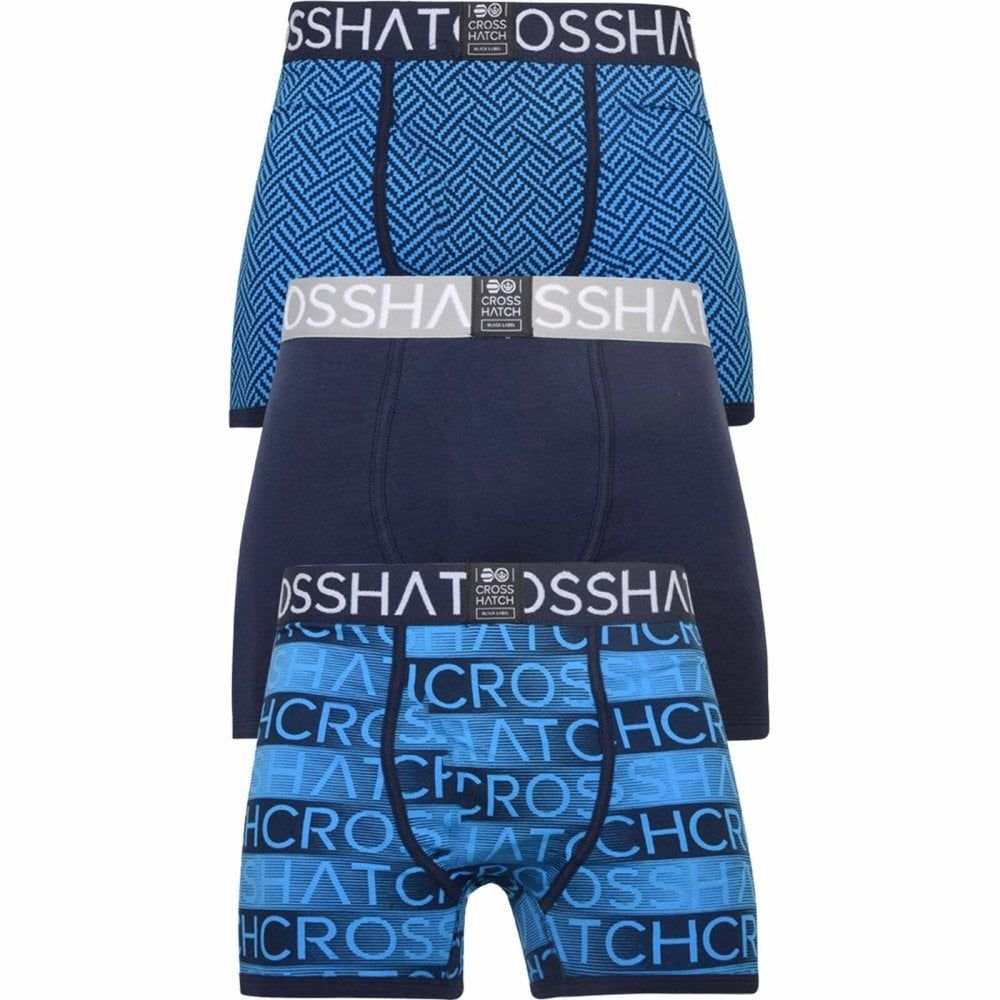 Crosshatch 3 Pack Grazer Designer Boxer Trunks Underwear Night Sky