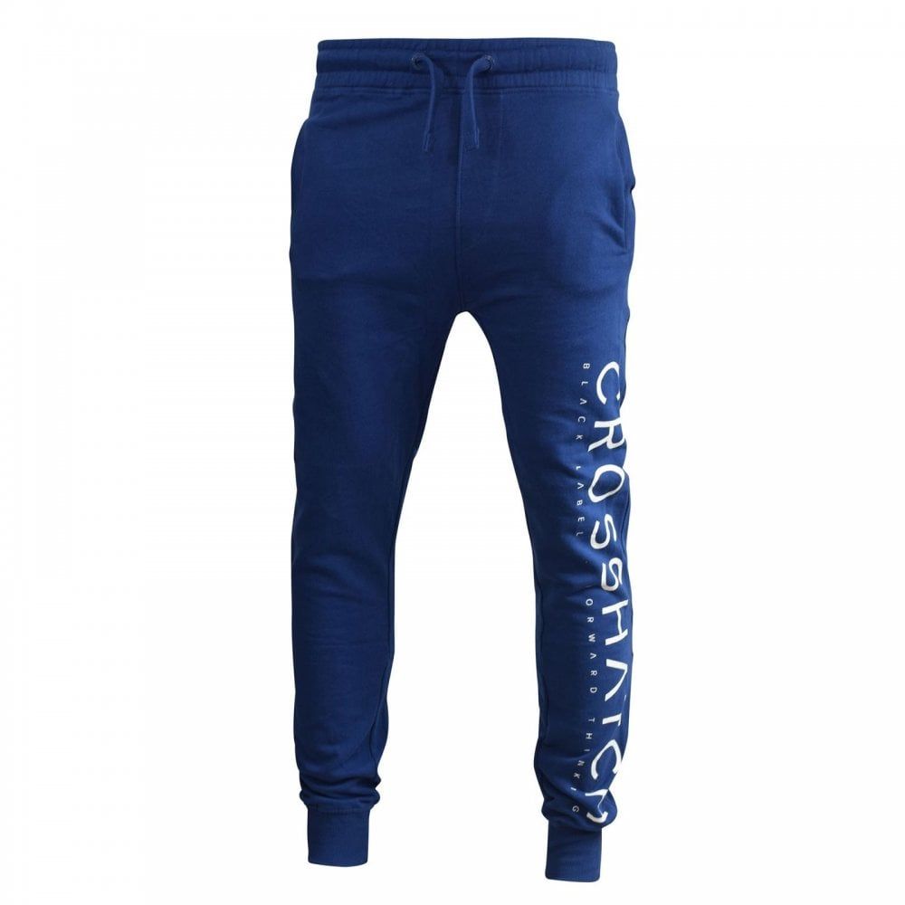Crosshatch Mens Shacka Track Suit Bottoms Sweat Pant Jogger Bottoms Estate Blue