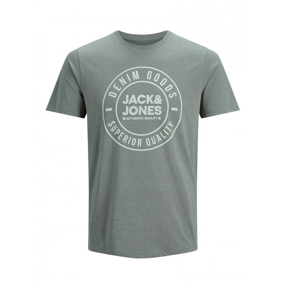 Mens Jack & Jones New Jeans Designer Classic T Shirt Sedona Sage