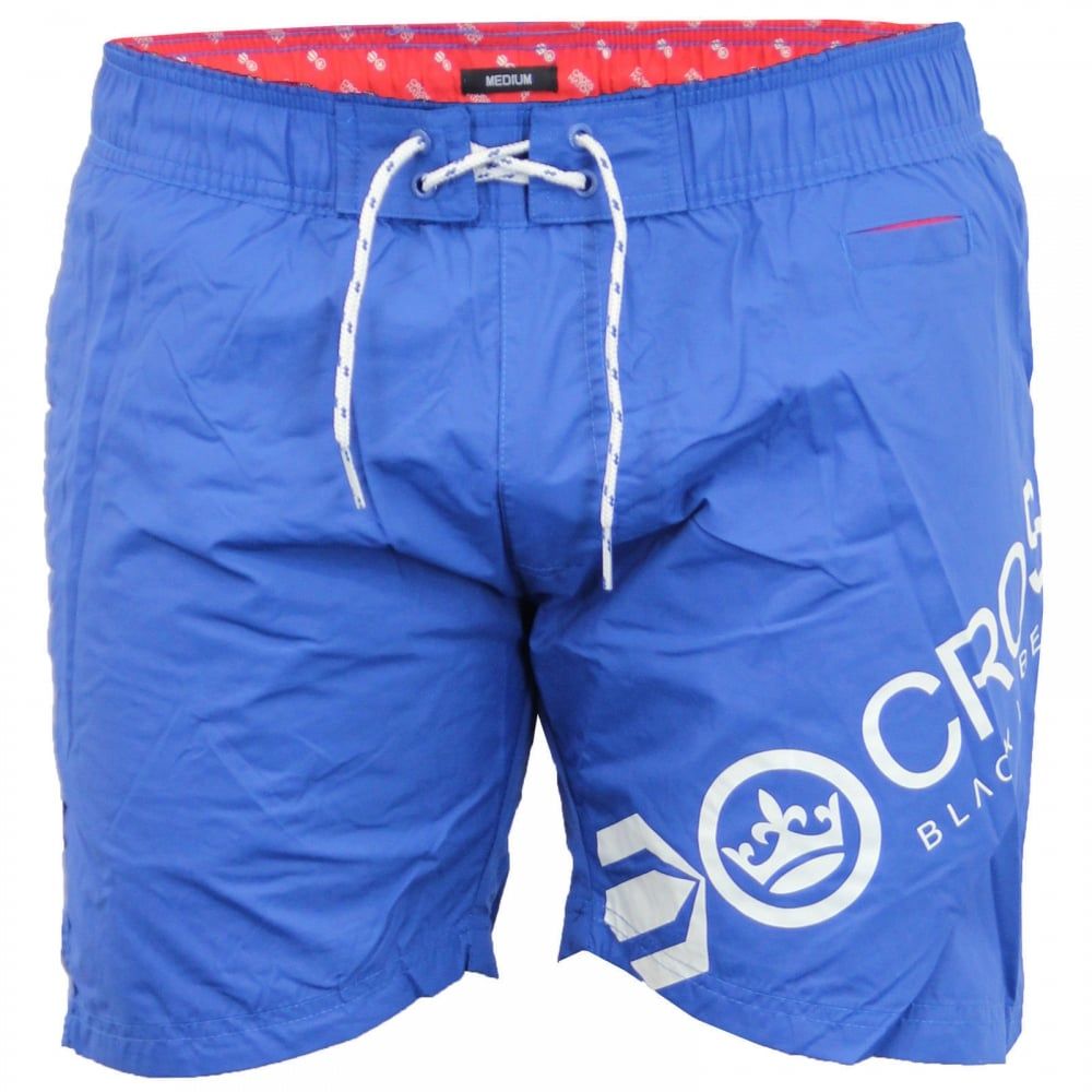 Crosshatch Mens Designer Makins Swimming Trunks Shorts Monoco Blue