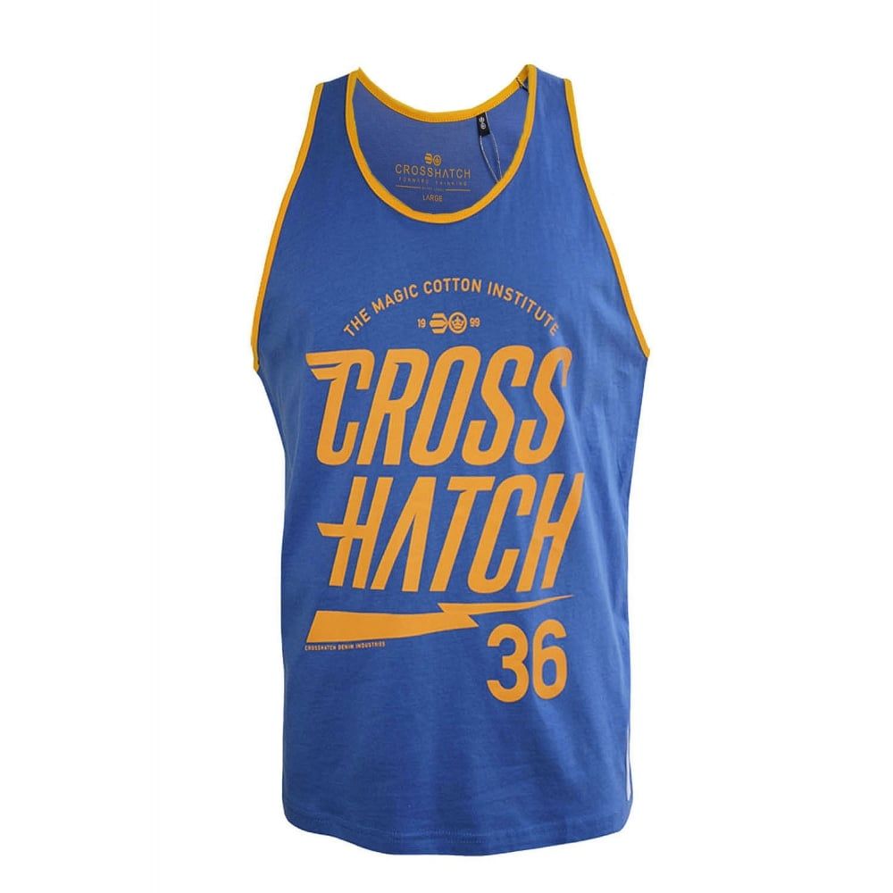 Crosshatch Mens Branded Monray Casual Vest Moonlight Blue
