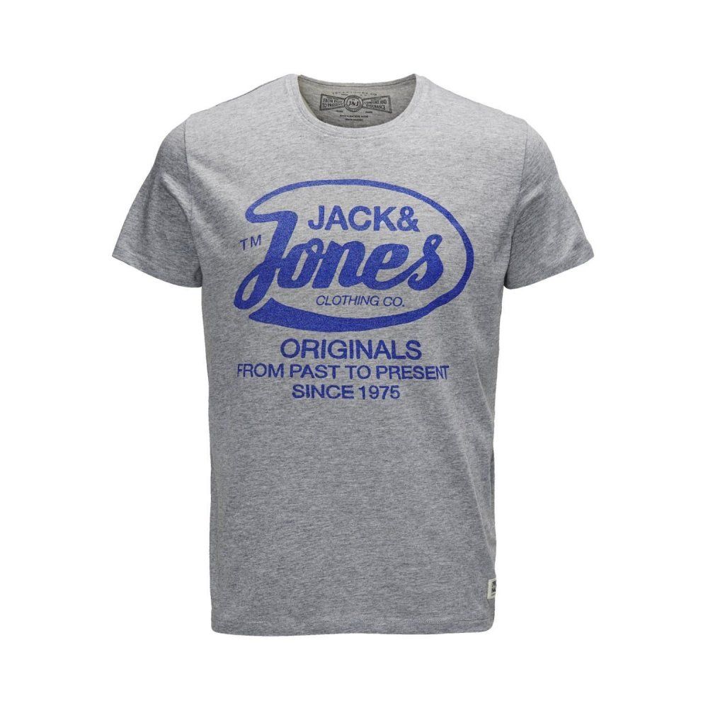Jack & Jones Mens New Raffa Classic T Shirt Grey