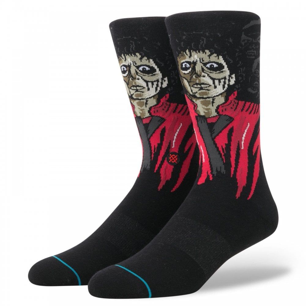 Stance Mens New Classic Crew Anthem Thriller Comfort Black Socks