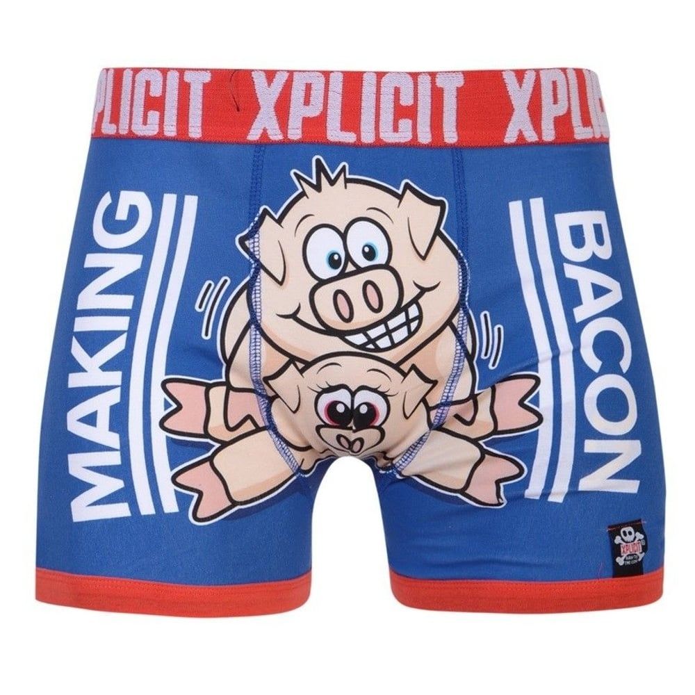 Xplicit Men's Funny Rude Porkies Cartoon Novelty Boxer Shorts Trunks Turkish Sea