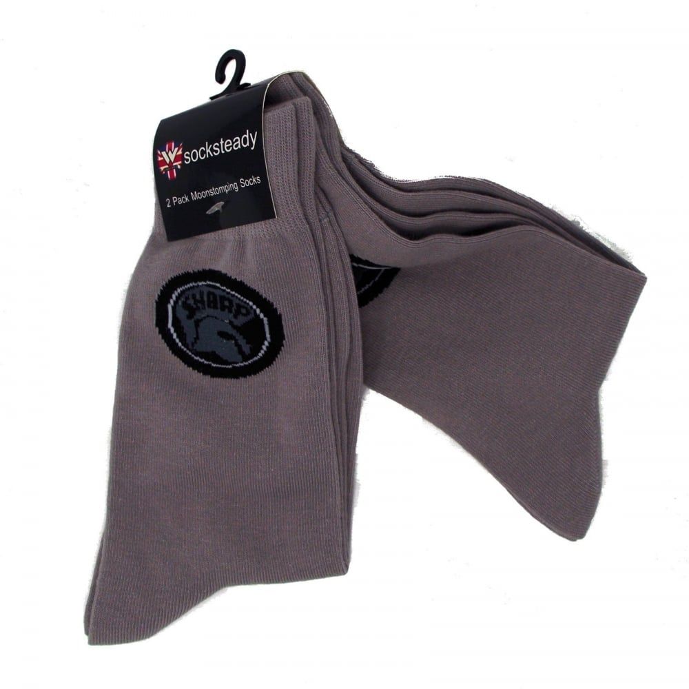 Warrior Retro SHARP Vintage Socksteady Socks pack of 2 pairs Grey