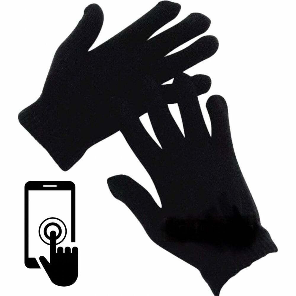 ADULTS Touch Screen Magic Gloves Stretch Winter Mens Black Ladies Womens Phone UK
