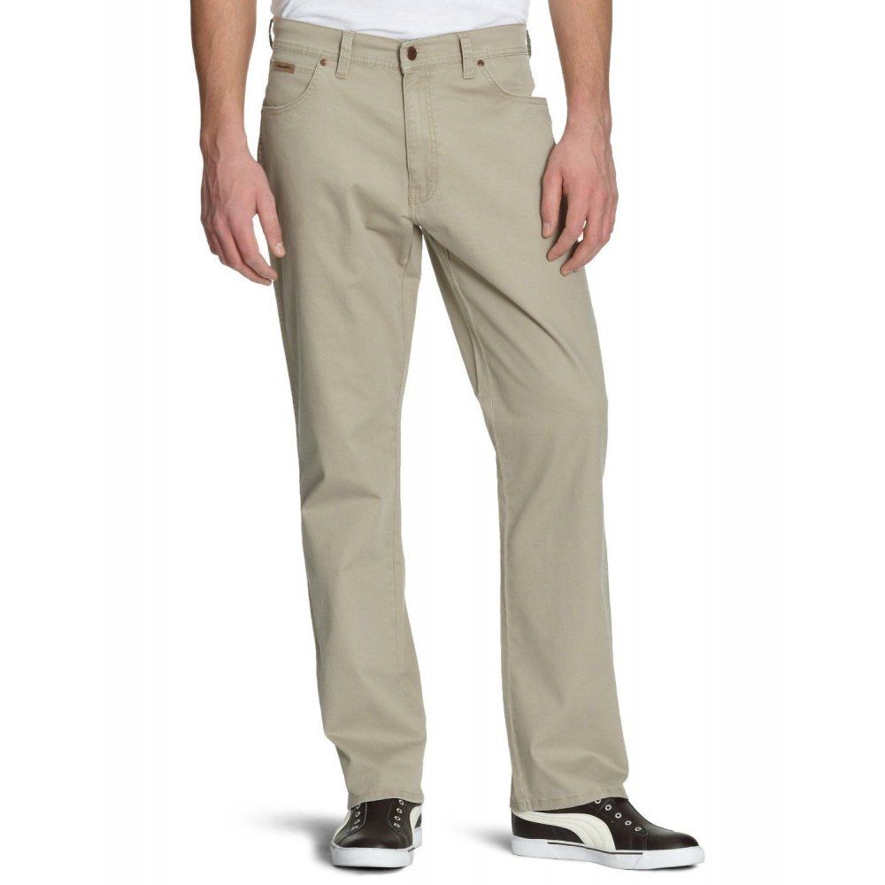 Wrangler Texas Mens New Stretch Twill Soft Fabric Chino Jeans Camel
