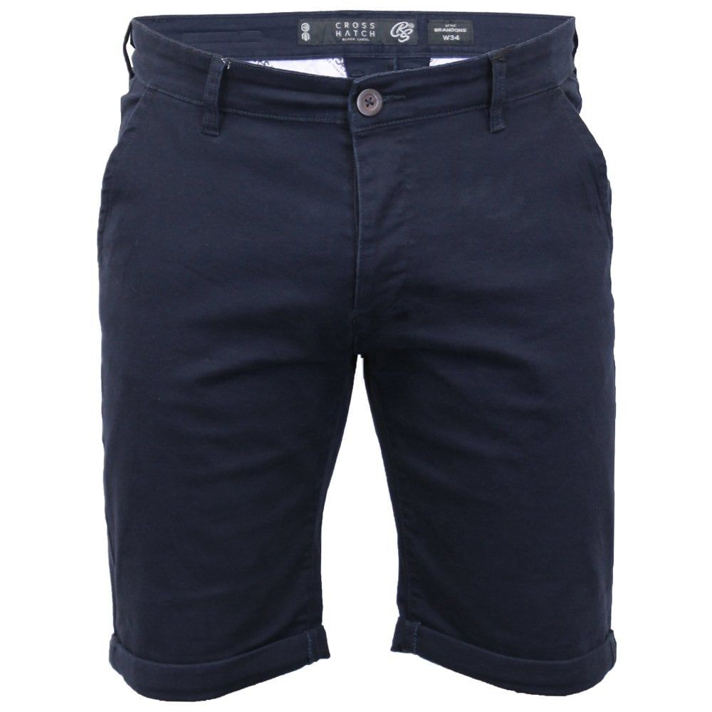 Crosshatch Men New Brandons Designer Cargo Chino Shorts Night Sky