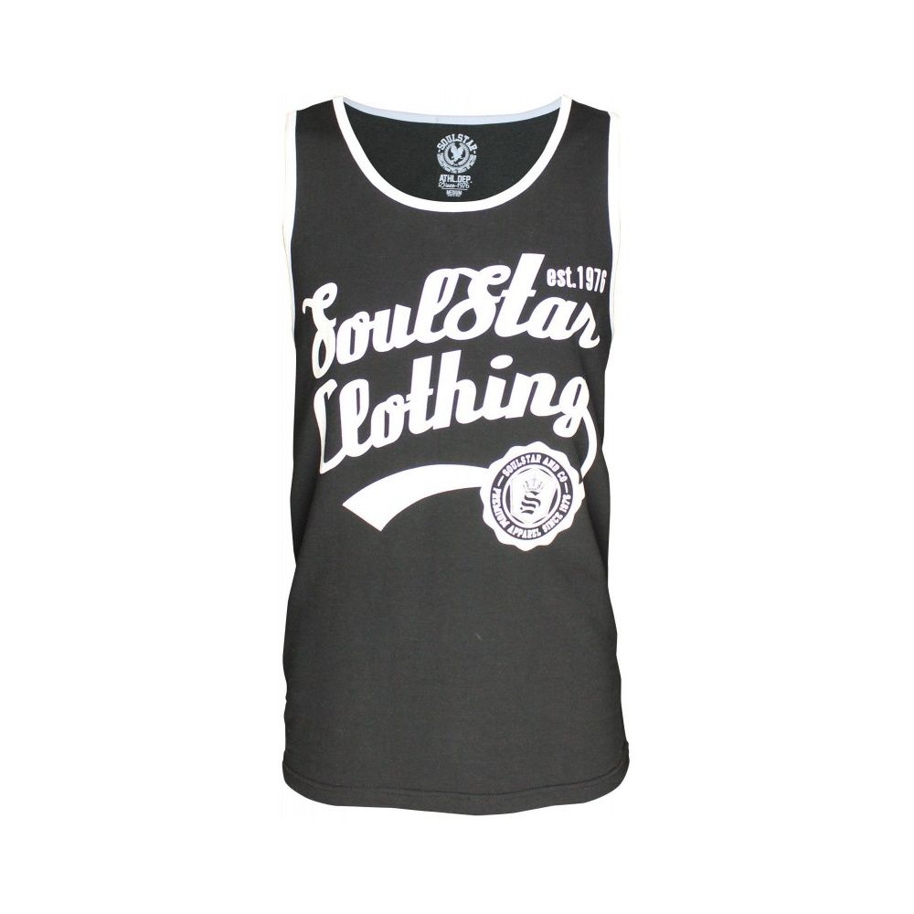 Soul Star Casual Branded Fashion Vest Black