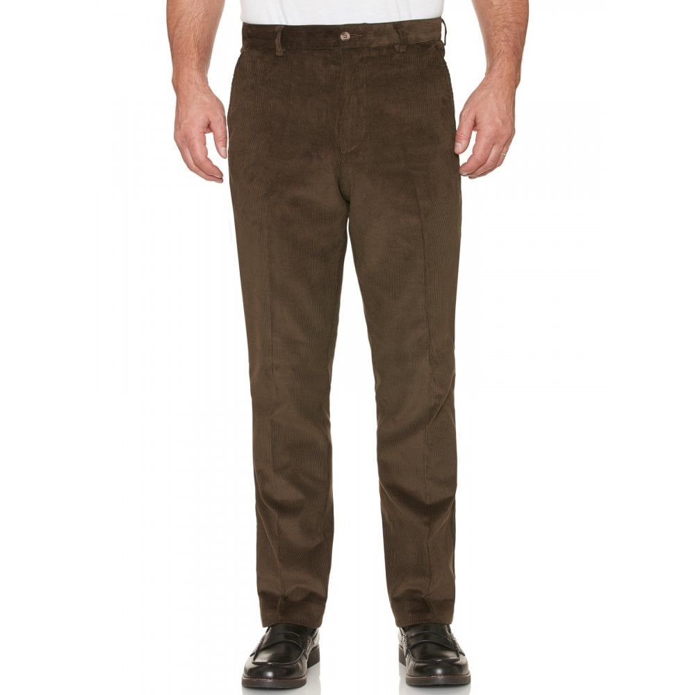 Farah Classic Mens Howden Wale Cords Straight Leg Trouser Dark Olive