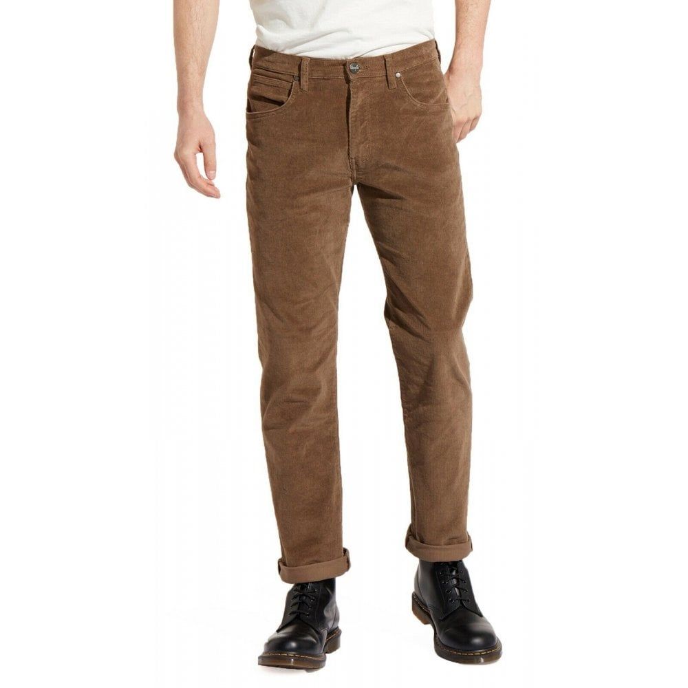 Wrangler Arizona Stretch Regular Fit Straight Leg Authentic Cords Teak