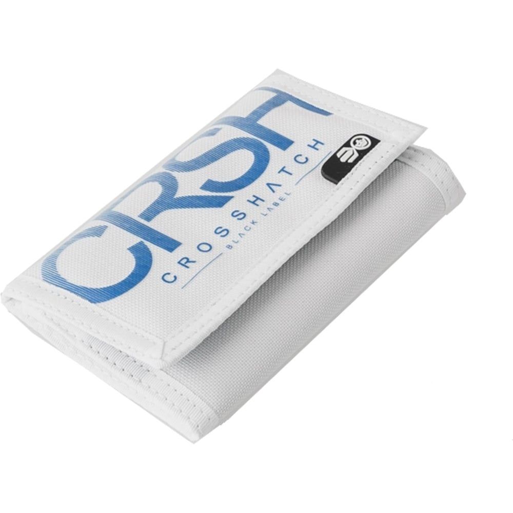 New Mens Crosshatch Three Fold Zip Nylon Crunch Wallets White