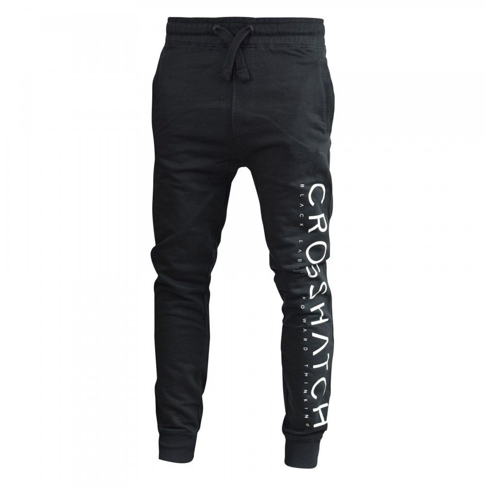 Crosshatch Mens Shacka Track Suit Bottoms Sweat Pant Jogger Bottoms Black