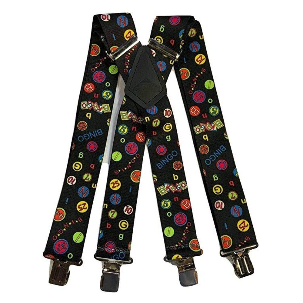 Brimarc Mens Heavy Duty Bingo Braces Trouser Belt Suspender 2" 50mm Wide