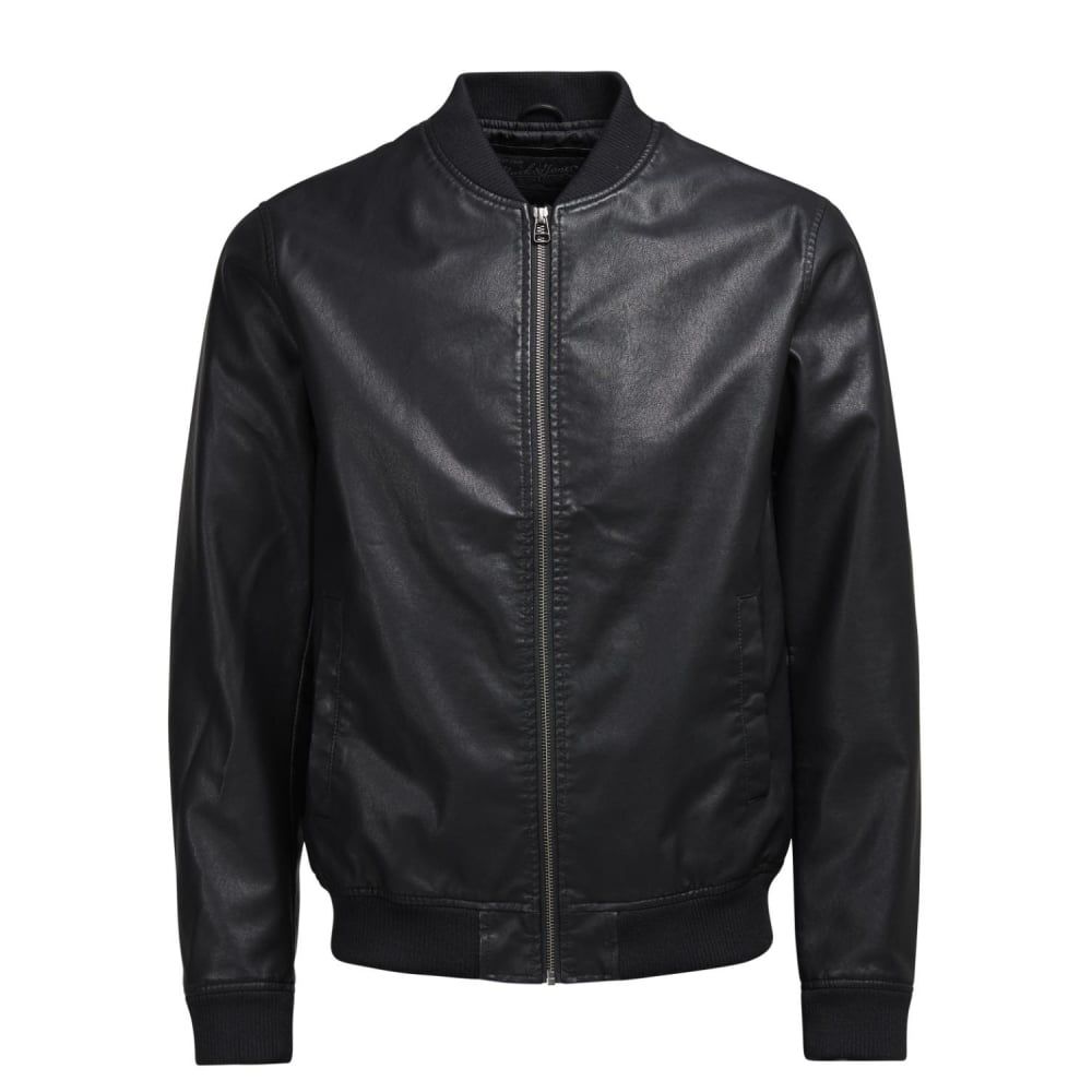 Jack and Jones Mens Designer Casual Rollout Bomber Jacket Black