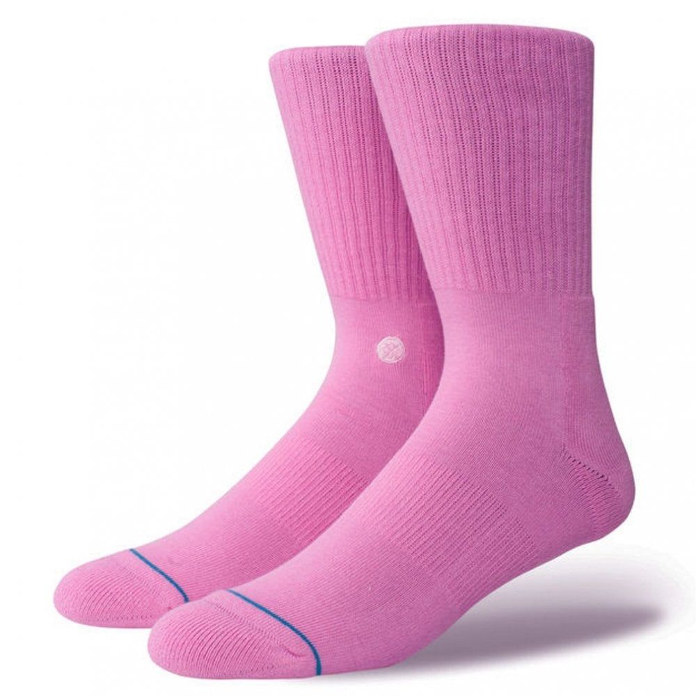 Stance Mens New Classic Crew Comfort Icon Anthem Socks Saturated Pink