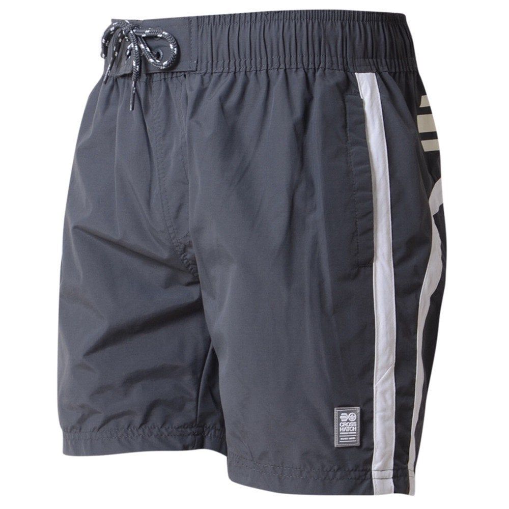 Crosshatch Mens Designer Brekkon Swimming Trunks Shorts Dark Shadow