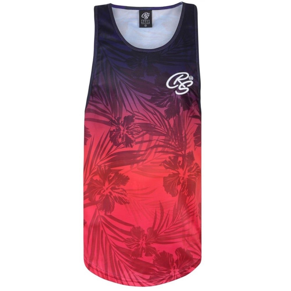 Crosshatch Mens New Weeton Printed Vest Casual Vest Pink 