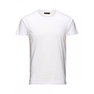 Jack & Jones New Mens Crew Neck Slim Fit T-shirt Stretchy Plain Lycra Cotton Tee White