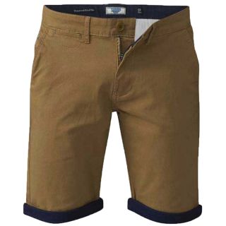 Mens New D555 Roll Up Chino Summer Morgan Shorts Tobacco
