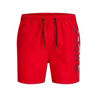 Jack & Jones Mens New Branded JPSTFIJI Swim Shorts Chinese Red