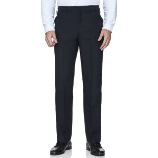 Farah Classic Mens Hopsack Frogmouth Pocket Straight Leg Trouser Navy