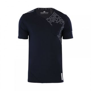 Crosshatch New Mens Casual Graphic V Neck T Shirt Lightfeet Night Sky