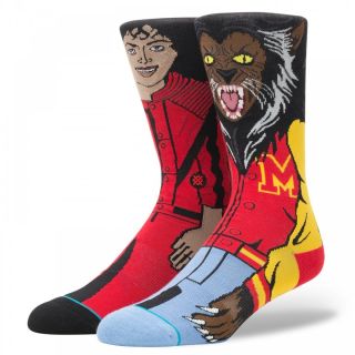 Stance Mens New Classic Crew Michael Jackson Comfort Red Socks