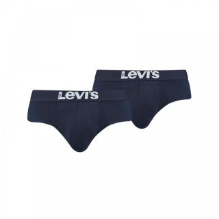 Mens Levi's New Branded 2 Pack Solid Breifs Navy