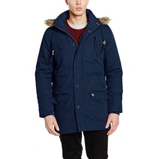 Lee Cooper Mens New Bitton Vintage Mod Fishtail Parka Midnight