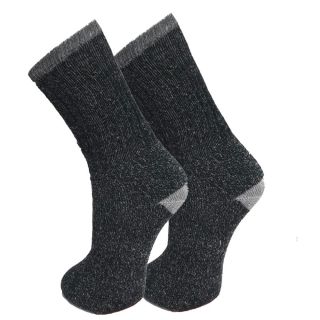 Fresh Feel New Socks Mens Merino Wool Boot Black Grey Socks Adults 2 Pairs