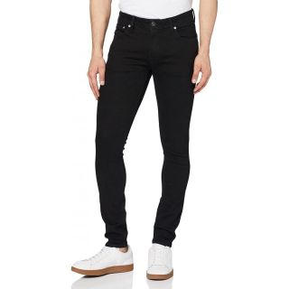 Jack & Jones Mens Liam 014 Original Skinny Fit Jeans Black Denim