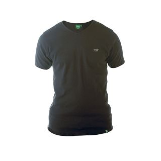 Ozark Mens New Ribbed V Neck Top Black