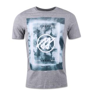 Jack & Jones Men's Jcolion Tee Ss Crew Neck T-Shirt Grey