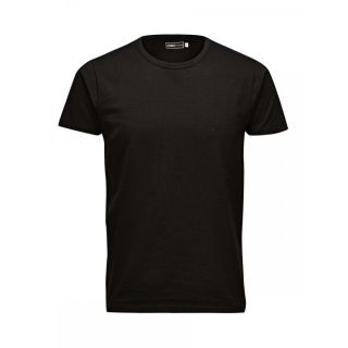 Jack & Jones New Mens Crew Neck Slim Fit T-shirt Stretchy Plain Lycra Cotton Tee Black