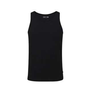 Jack & Jones New Mens Vest Slim Fit T-shirt Stretchy Plain Lycra Cotton Tee Black