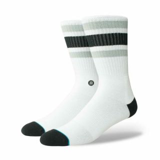 Stance Mens New Classic Crew Comfort Boyd 4 Cotton Socks White