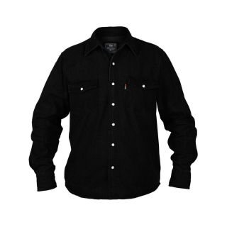 Duke Western Mens Authentic Denim Casual Shirt Black