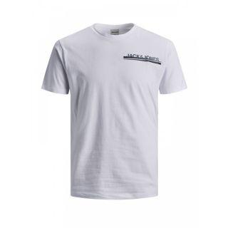 Mens Jack & Jones New JCOZINE Designer Classic T Shirt White