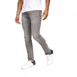 Crosshatch Mens Buraca Slim Fit Jeans Grey Wash