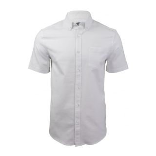 Farah Mens Thompson Short Sleeve Regular Fit Oxford Shirt White