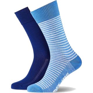 Mens Levis 2 Pack New Striped Branded 168SF Socks Blue Depths