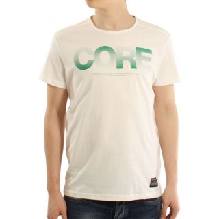 Mens Casual Shine Crew Neck T-Shirt Lilly White
