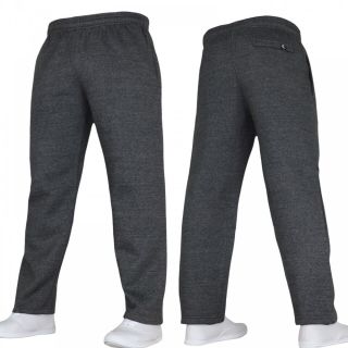 Carabou Fleece Pants Joggers Warm Thick Gym Open Bottom Sports Running Pants Charcoal