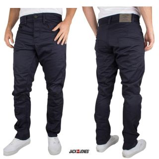 Jack & Jones Designer Dale Colins Twisted Chinos Navy