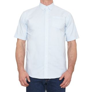 Farah Mens Short Sleeve Regular Fit Oxford Shirt 'The Drayton' Regatta Bluewater