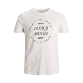 Mens Jack & Jones New Jeans Designer Classic T Shirt Cloud Dancer