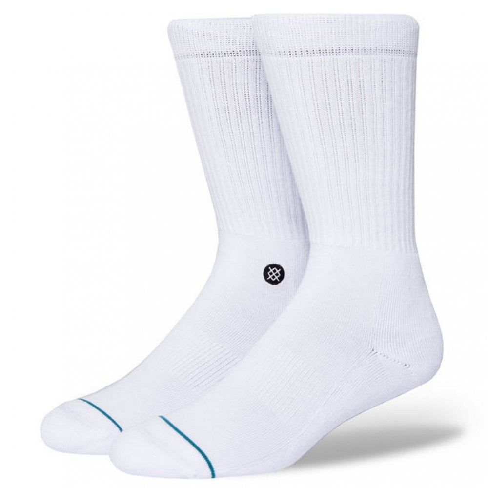 Stance Mens New Classic Crew Comfort Icon Anthem Socks White Black