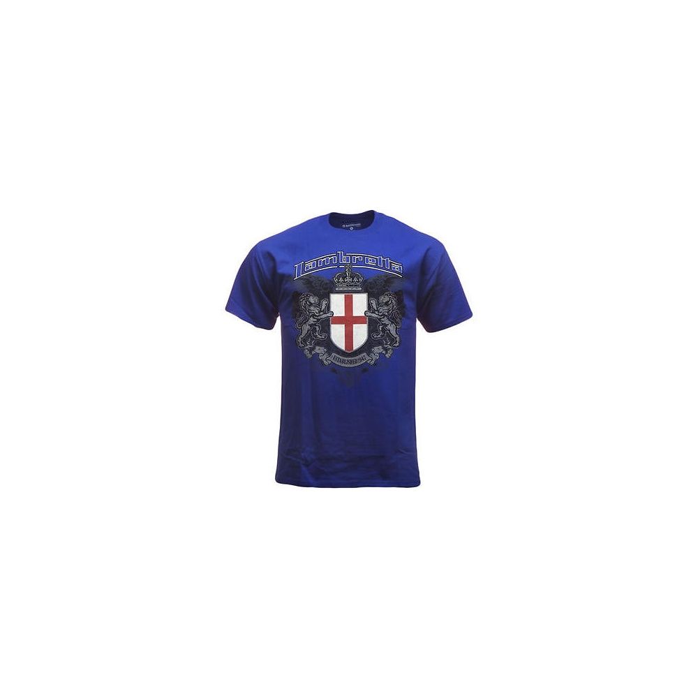 Vintage Retro Mens Crest T-Shirt Blue